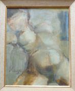 HARRY SLEIJSER / NAAKTE VROUW / OLIEVERF DOEK 58x50cm KADER, Enlèvement ou Envoi