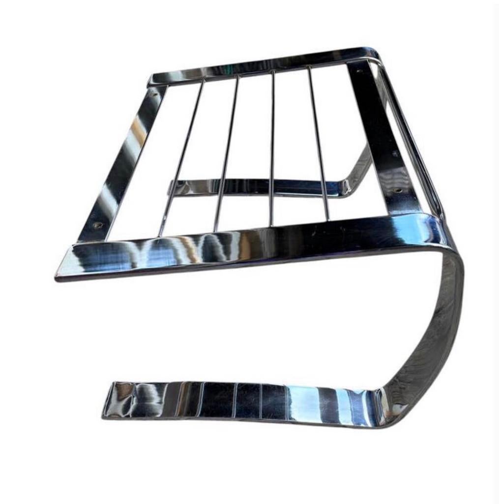 Mid-Century OTTOMAN Voetenbank in Chroom (1960/1970s), Ophalen