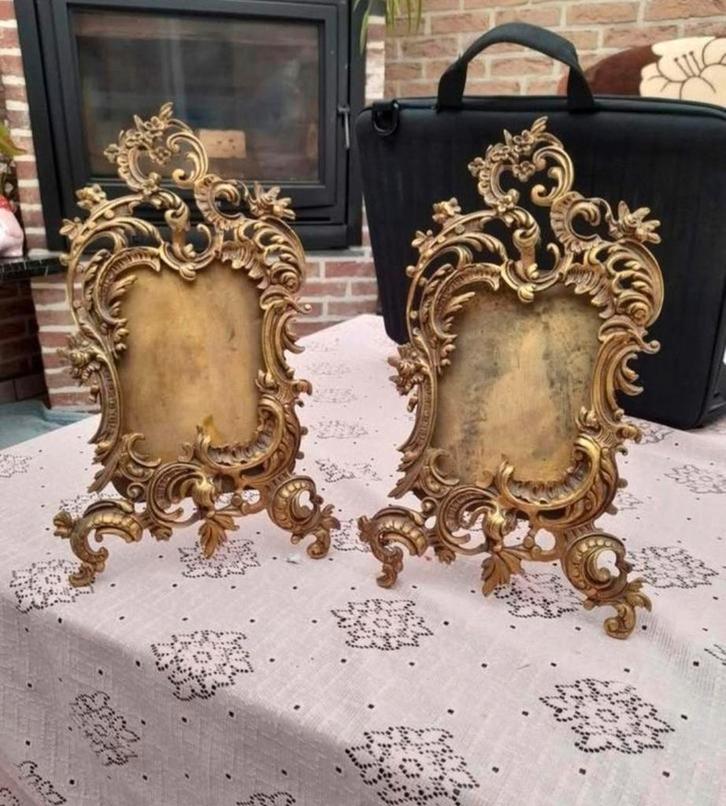 Antieke bronzen Louis XV fotolijsten/ fotocaders, Antiek en Kunst, Antiek | Brons en Koper, Ophalen of Verzenden