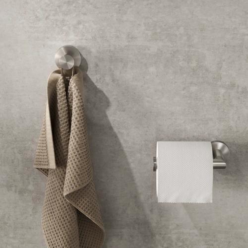 Toiletrolhouders + haak, Bricolage & Construction, Sanitaire, Comme neuf, Toilettes, Inox, Enlèvement