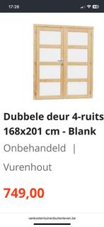 Dubbele houten deur met omkasting. Nieuw alleen uitgepakt., Ophalen, Nieuw