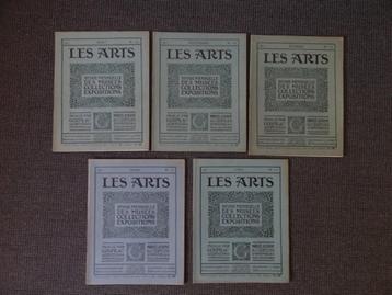 5 x Les Arts nr 104,105,110,111 en 112 van 1910 en 1911, beschikbaar voor biedingen