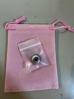 Murano Roze Glazen Bedel - Zilver S925, Bijoux, Sacs & Beauté, Bracelets à breloques, Enlèvement ou Envoi, Neuf, Argent