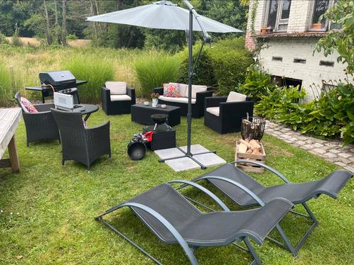 Volledige inrichting zomertuin, Tuin en Terras, Tuinsets en Loungesets, Zo goed als nieuw, Hout, Ophalen