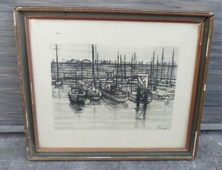 Lithographie signe Fernand maron, Antiek en Kunst, Kunst | Litho's en Zeefdrukken, Ophalen of Verzenden