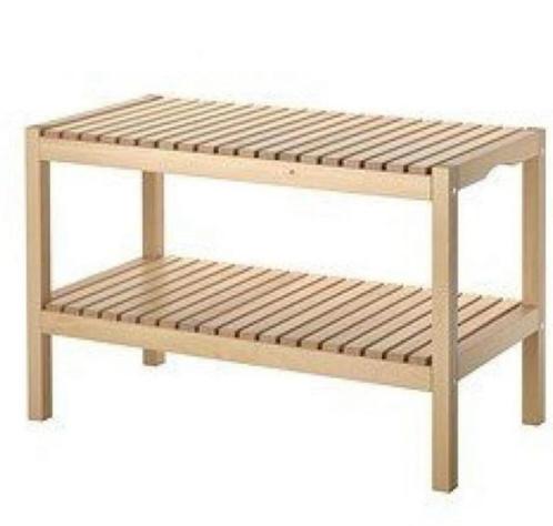 Banc molger IKEA en bois bouleau, Huis en Inrichting, Badkamer | Badkamermeubels, Gebruikt, Overige typen, Minder dan 100 cm, 50 tot 100 cm