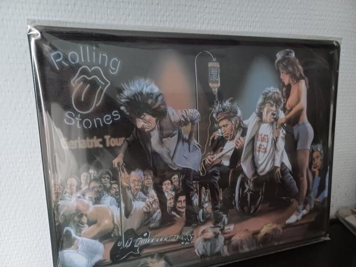 Rolling Stones zeldzame metalen plaat, Verzamelen, Muziek, Artiesten en Beroemdheden, Nieuw, Overige typen, Ophalen of Verzenden