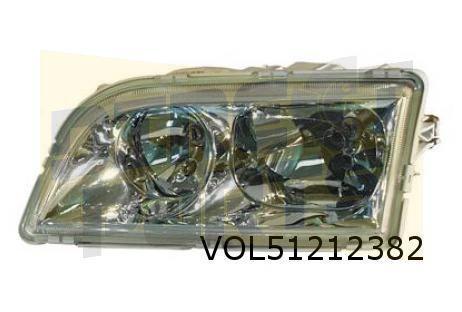 Volvo S/V40 (-6/04) koplamp Links (H7 / H7 / chrome) (helder, Auto-onderdelen, Verlichting, Volvo, Nieuw, Ophalen of Verzenden