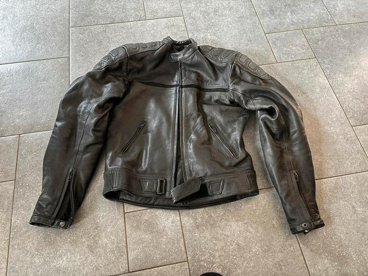 Zwart motorpak leer XL, Motoren, Kleding | Motorkleding, Combipak, Heren, Tweedehands, Ophalen