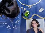 Prachtige mooie in groen ring Pylones nieuw one size, Verzenden, Nieuw, Groen, IJzer of Staal