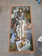 Salontafel met tekening in tegels, Huis en Inrichting, Tafels | Salontafels, Ophalen, Gebruikt