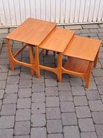 Tables gigognes vintage teck retro., Maison & Meubles, Tables | Tables d'appoint, Utilisé, Enlèvement ou Envoi