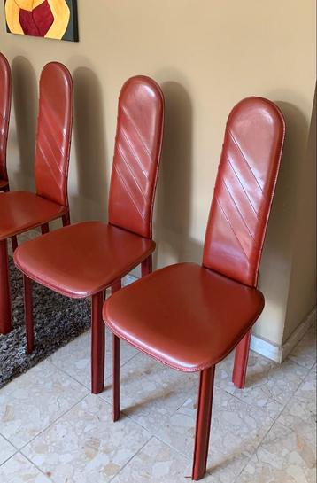 6 lederen stoelen “sedie Alice di Cattelan Italia beschikbaar voor biedingen