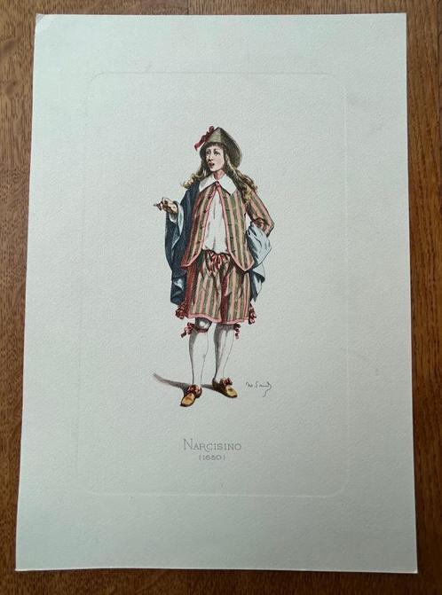 Kunstdruk Maurice Sand, Narcisino 1650, Antiek en Kunst, Kunst | Litho's en Zeefdrukken, Ophalen of Verzenden