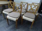 Cottage style massieve houten stoelen - 6 stuks, Maison & Meubles, Chaises, Bois, Cottage, Enlèvement