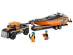 Lego City - Speedboot met trailer - 60085, Ophalen of Verzenden, Gebruikt, Complete set, Lego