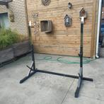 Benchpress/dips/squat-rack: verstelbaar id hoogte én breedte, Sport en Fitness, Fitnessmaterialen, Ophalen, Zo goed als nieuw