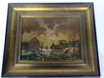 A5271 Leuk Landschap Schilderij op dik paneel, Antiek en Kunst, Kunst | Schilderijen | Klassiek, Ophalen of Verzenden