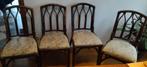 rotan stoelen bekleed met mooie stof(4)., Ophalen, Gebruikt, Stof