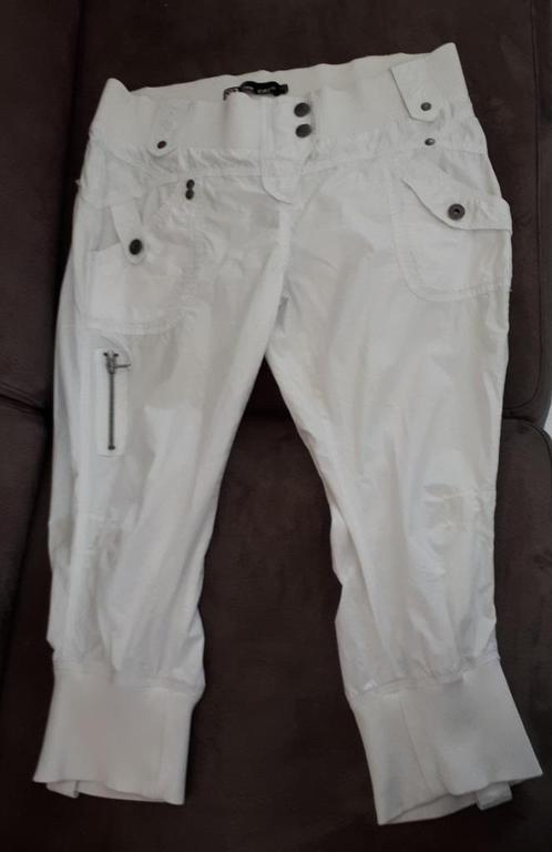 Coolcat - 3/4 broek - wit - maat L, Kleding | Dames, Broeken en Pantalons, Zo goed als nieuw, Maat 42/44 (L), Wit, Driekwart, Verzenden