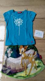 Ensemble bambi jupe + tshirt (quelqu'un) taille 128, Fille, Ensemble, Utilisé, Enlèvement ou Envoi