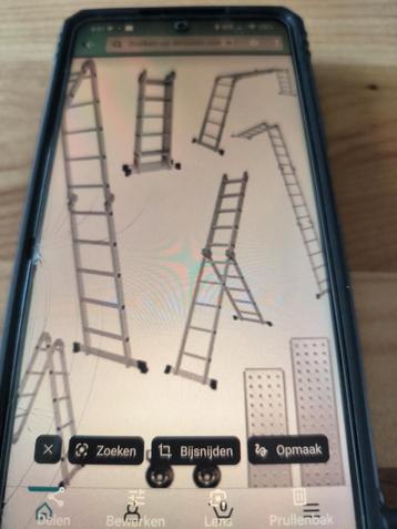 plooibare ladder 4x4 treden met twee stelling platen (150kg, Enlèvement, Utilisé