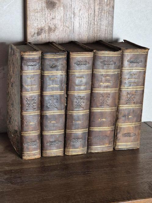 Antieke 5-delige boeken serie 1816 Meditatien Antwerpen, Antiek en Kunst, Antiek | Boeken en Manuscripten, Ophalen of Verzenden