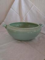 Vintage muntgroene schaal/pot, Ophalen of Verzenden