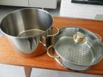 Kookpot - inox 18/10 - 24 cm diameter, Huis en Inrichting, Keuken | Potten en Pannen, Kookpan of Snelkookpan, Inox, Gebruikt, Keramische plaat