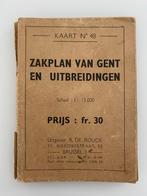 Vintage Plan de Rues Gand "Zakplan Gent en Uitbreidingen", Enlèvement ou Envoi, De Rouck