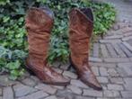 Gratis verzenden luxe bruine leren vintage westernlaarzen 38, Hoge laarzen, Overige kleuren, Verzenden, Zo goed als nieuw