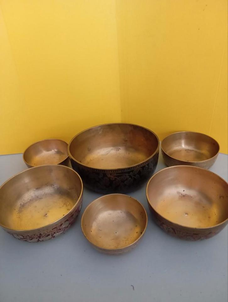 Bols tibétains de fabrication artisanale vintage, Antiek en Kunst, Kunst | Niet-Westerse kunst, Ophalen of Verzenden