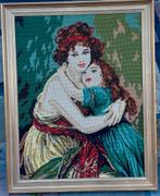 Tableau Madame Lebrun et sa fille.Vintage., Antiquités & Art, Enlèvement ou Envoi