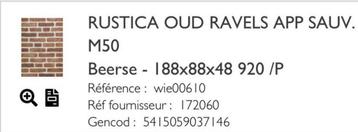+/- 1000 briques weinerberger rustica oud ravel beschikbaar voor biedingen