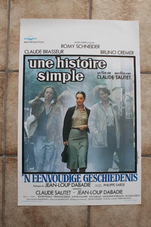 filmaffiche Romy Schneider une histoire simple filmposter, Verzamelen, Posters, Zo goed als nieuw, Film en Tv, A1 t/m A3, Rechthoekig Staand