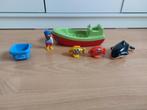PLAYMOBIL 1.2.3 Vissersboot (70183), Kinderen en Baby's, Speelgoed | Playmobil, Zo goed als nieuw, Ophalen