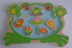 puzzel met veters kikker in hout (nieuw), Kinderen en Baby's, Ophalen of Verzenden, Nieuw