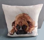 Doggy lovers Knus tapisserie kussen NEW, Ophalen of Verzenden, Nieuw, Beige, Vierkant