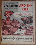 Spirou flyer Operation Arc-en-Ciel 1964 Gaston Franquin, Gebruikt, Guust of Robbedoes, Ophalen of Verzenden, Plaatje, Poster of Sticker