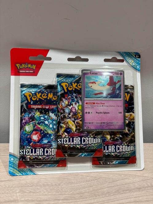 SWIRL PROMO Stellar Crown - 3 Pack blister - Latias, Hobby en Vrije tijd, Verzamelkaartspellen | Pokémon, Booster, Foil, Ophalen of Verzenden