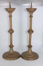 Twee 19e eeuwse koperen kandelaars., Ophalen of Verzenden, Koper