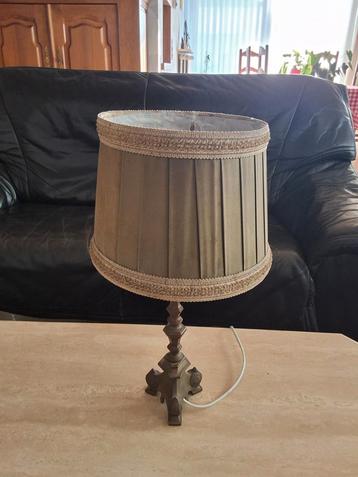 Tafellamp in tin. 45 cm hoog 25 cm diameter in prima staat., Enlèvement ou Envoi, Comme neuf