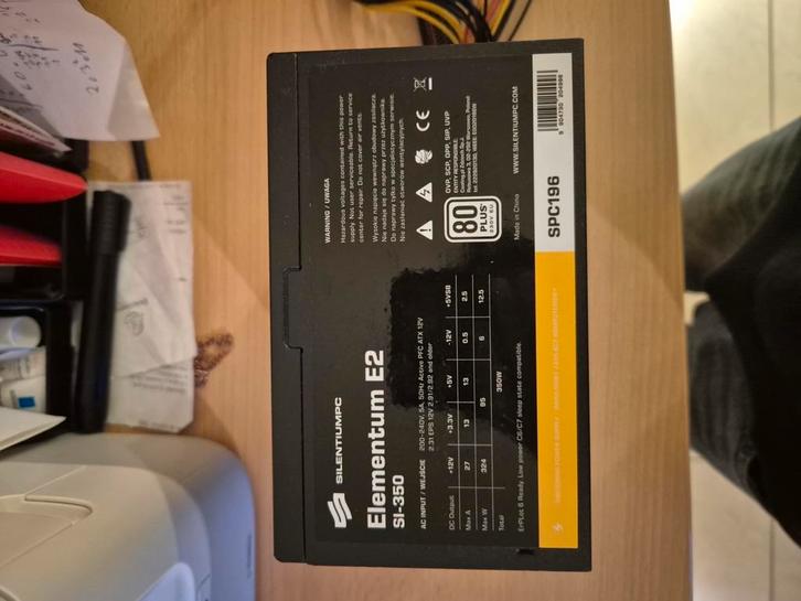 Alimentation SilentiumPC Elementum E2 SI-350 /350W - 80 PLUS, Computers en Software, Interne voedingen, Zo goed als nieuw, Ophalen