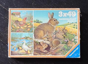 Puzzle Ravensburger 3 en 1 disponible aux enchères