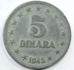 AV Pce YOUGOSLAVIE KM#28  " 5 DINARS  " DE 1945, Enlèvement ou Envoi, Yougoslavie