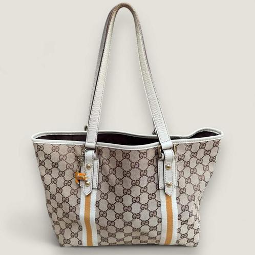 Gucci Sherry tote authentiek, Handtassen en Accessoires, Tassen | Damestassen, Gebruikt, Handtas, Beige, Ophalen of Verzenden