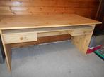 Bureau en bois 2 tiroirs finition pin, Maison & Meubles, Enlèvement, Utilisé, Bureau