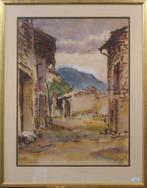 Jan Altink 1885-1971 Cityscape (gemengde techniek), Ophalen of Verzenden
