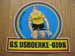 Ludo Peeters GS ijsboerke Gios Wielrenner 14 x 13 cm Sticker, Verzamelen, Ophalen of Verzenden, Nieuw, Sport