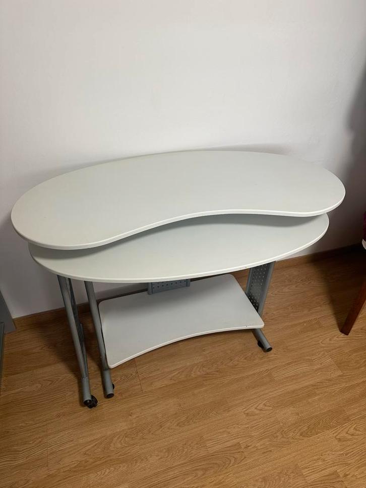 Wit modulair en draaibaar bureau, Huis en Inrichting, Bureaus, Bureau, Ophalen